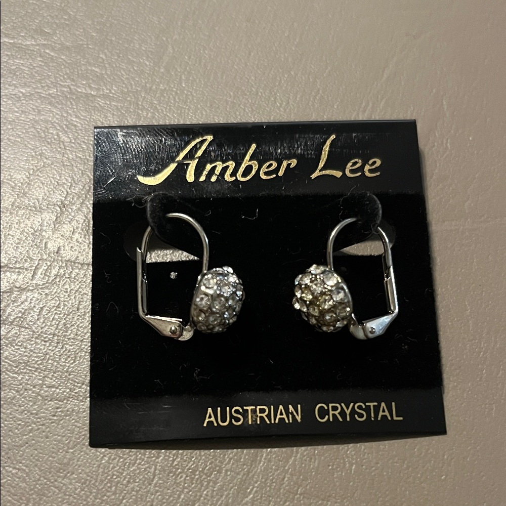 Amber Lee | Austrian Crystal Ball Lever-back Earrings